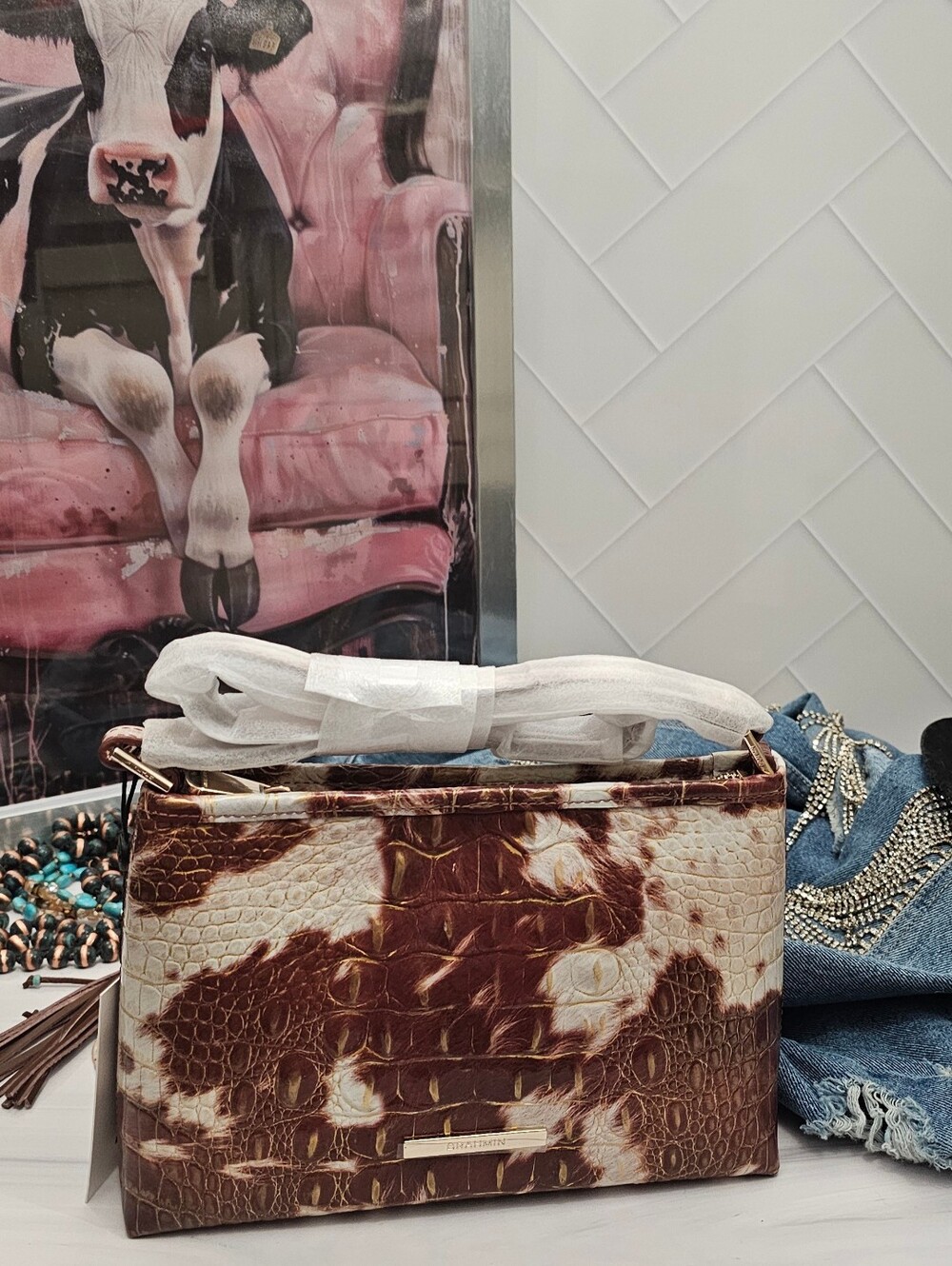 Brahmin Lorelei Summer Rodeo Melbourne NWT Leather Bag - Picture 6 of 13